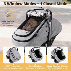 Bioby windproof sun protection keeps baby comfortable in sun and wind