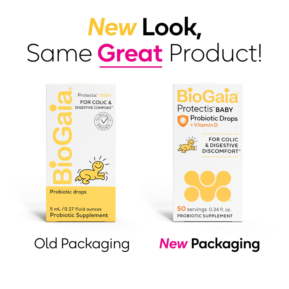 BioGaia Baby Probiotic Drops dropper shown for easy infant dosing.