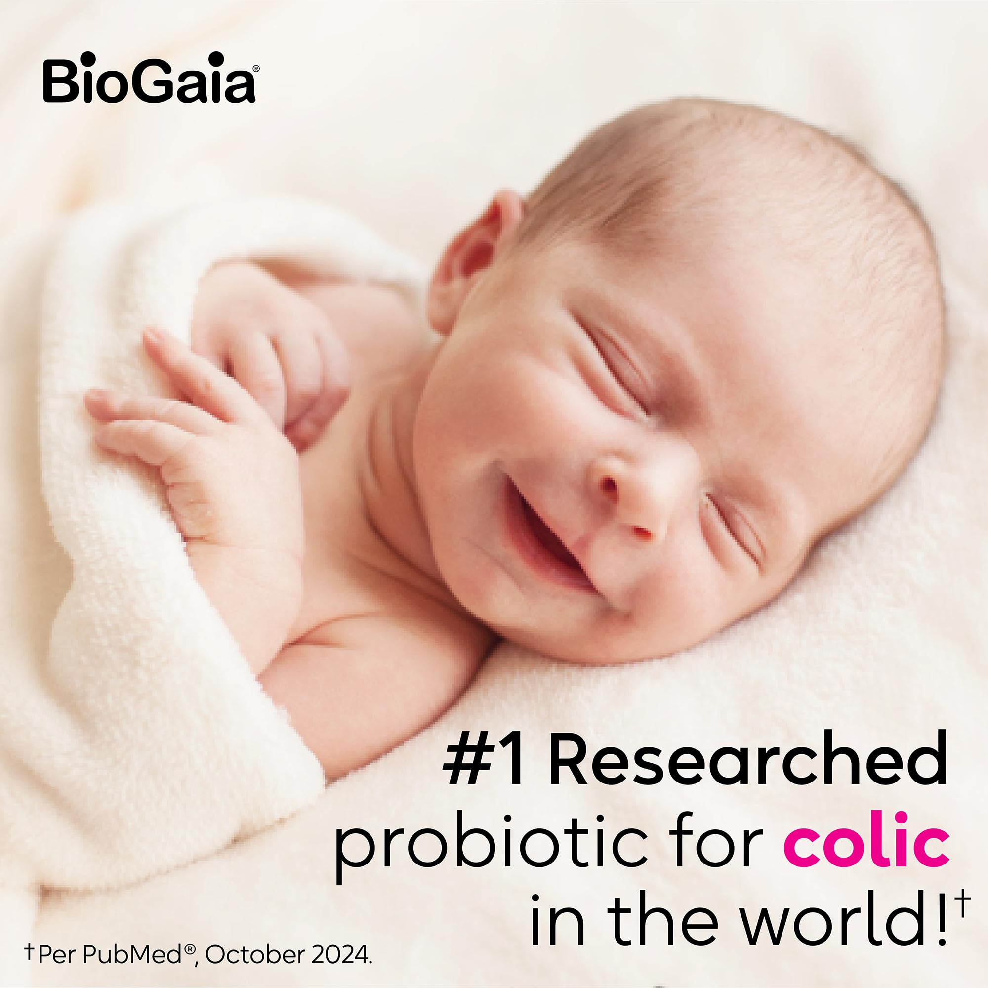 BioGaia Baby Probiotic Drops packaging shows 50-day supply and two-pack value.