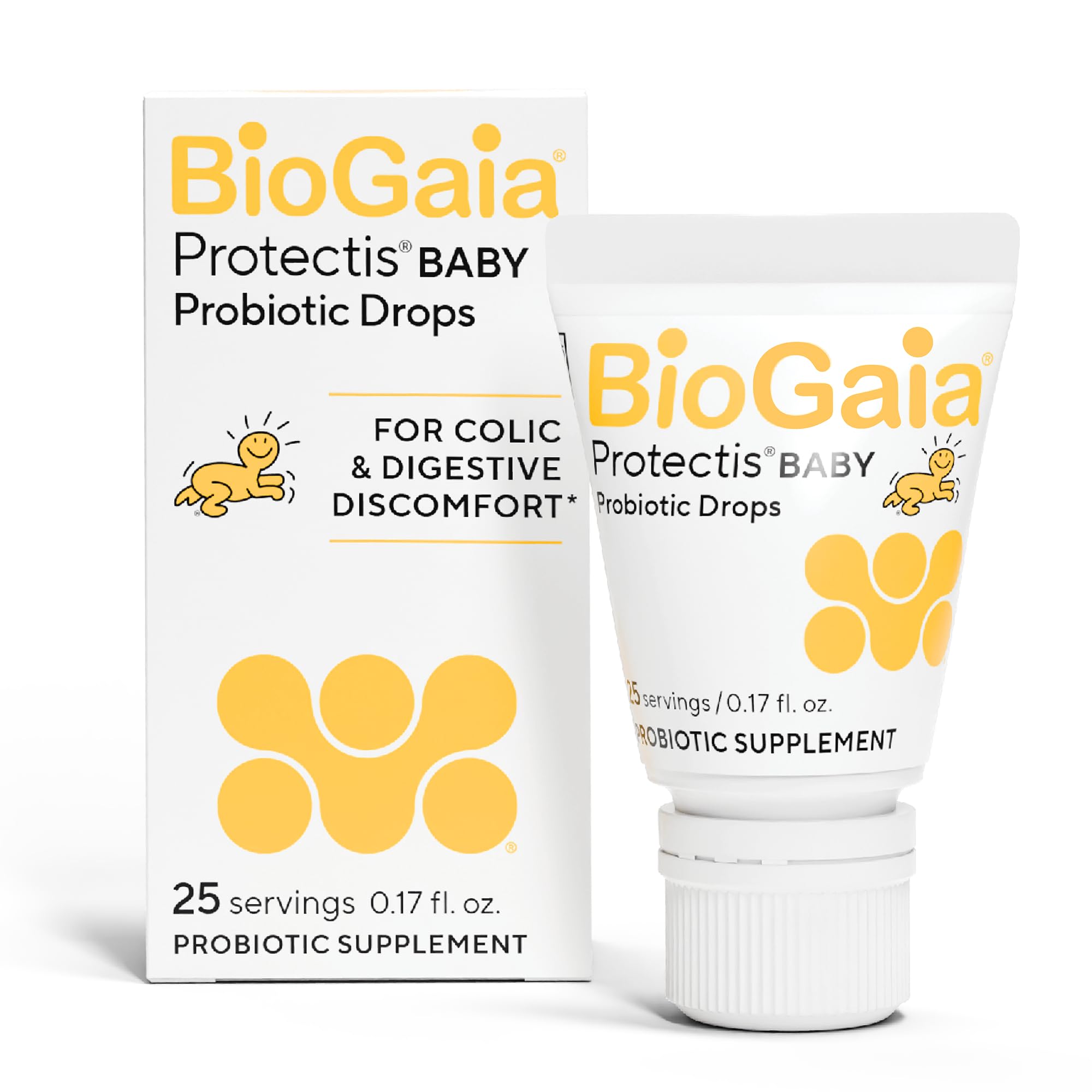 BioGaia Protectis Baby Drops bottle with dropper for gentle newborn tummy comfort