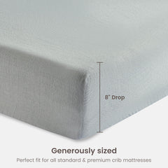 BIOWEAVES 52 by 28 inch sheet fits standard cribs, 8 inch pockets help stay in place
