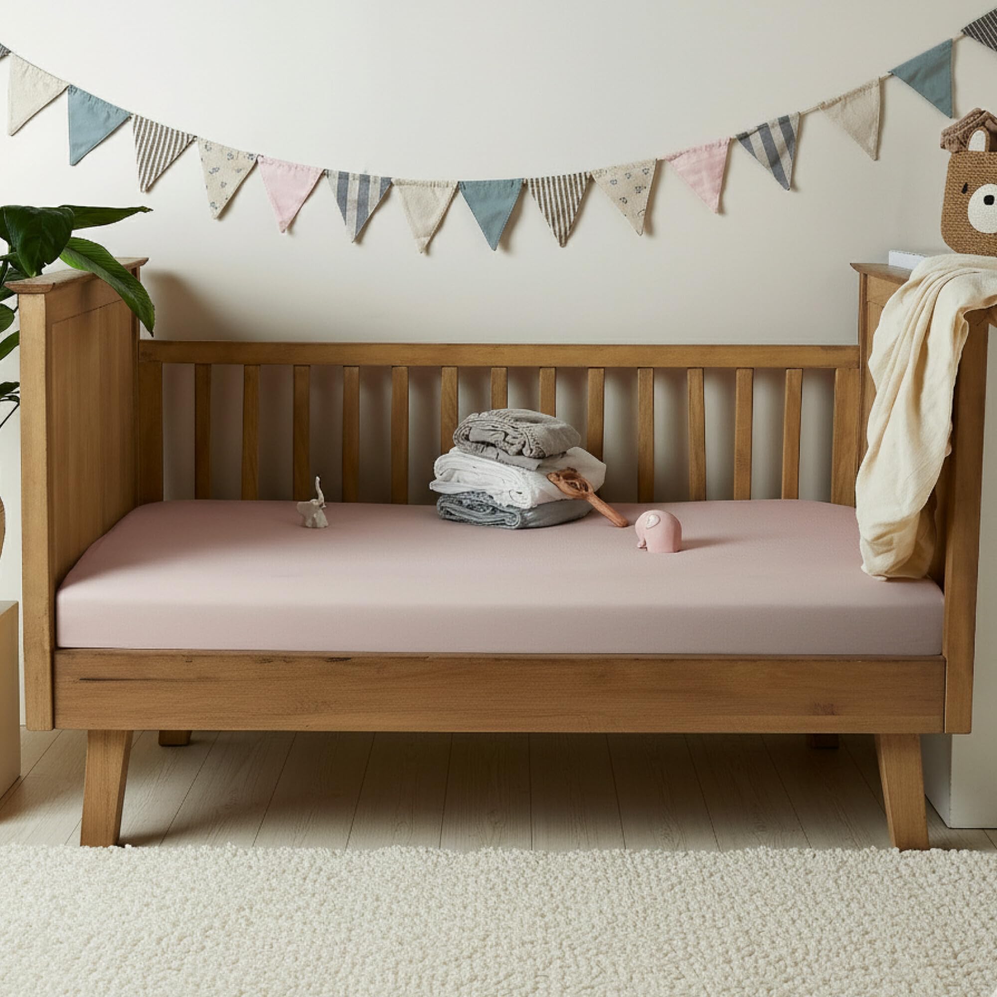 Bioweaves baby sleep environment image suggests calm, safe space for restful nights.