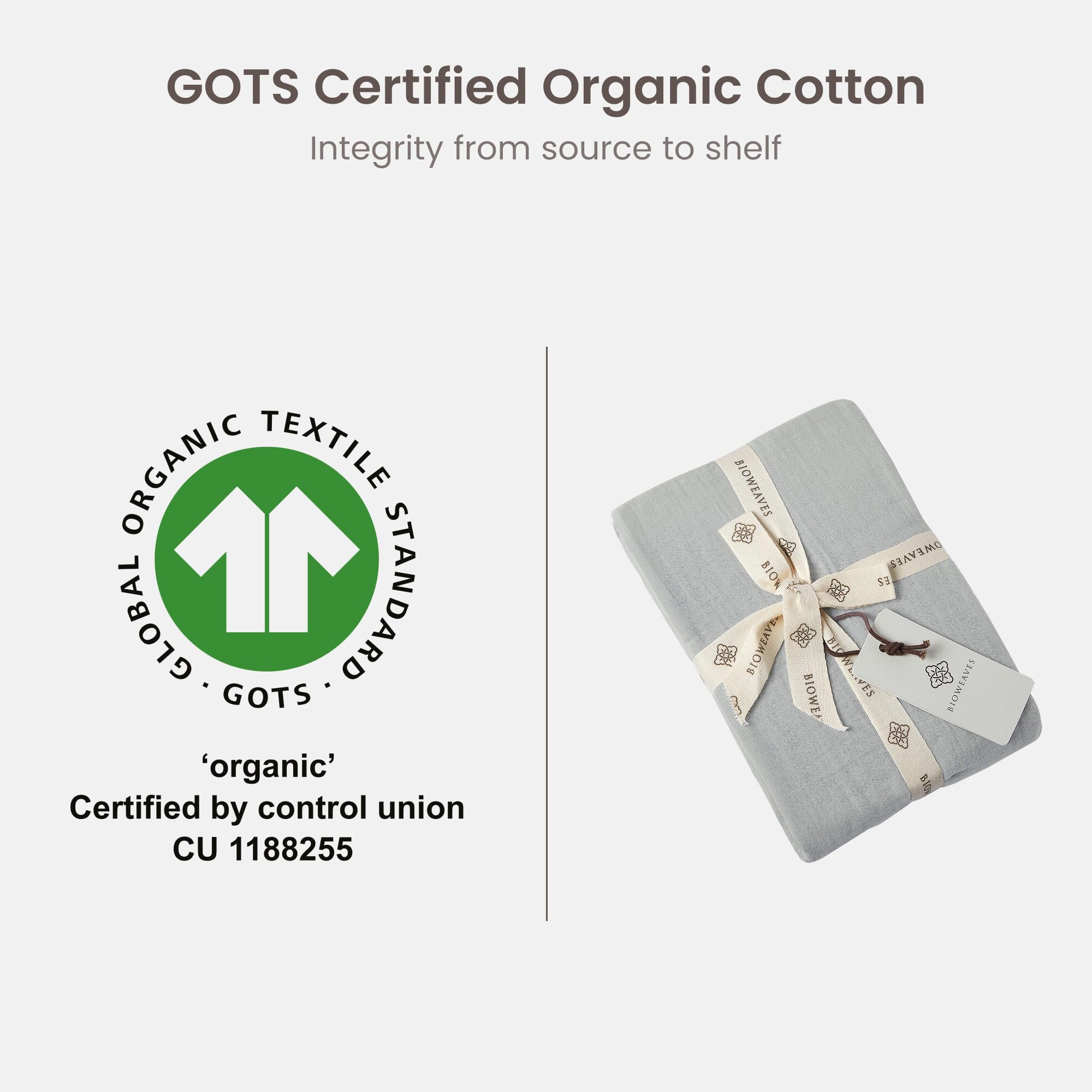 BIOWEAVES GOTS-certified cotton ensures safer materials and responsible production