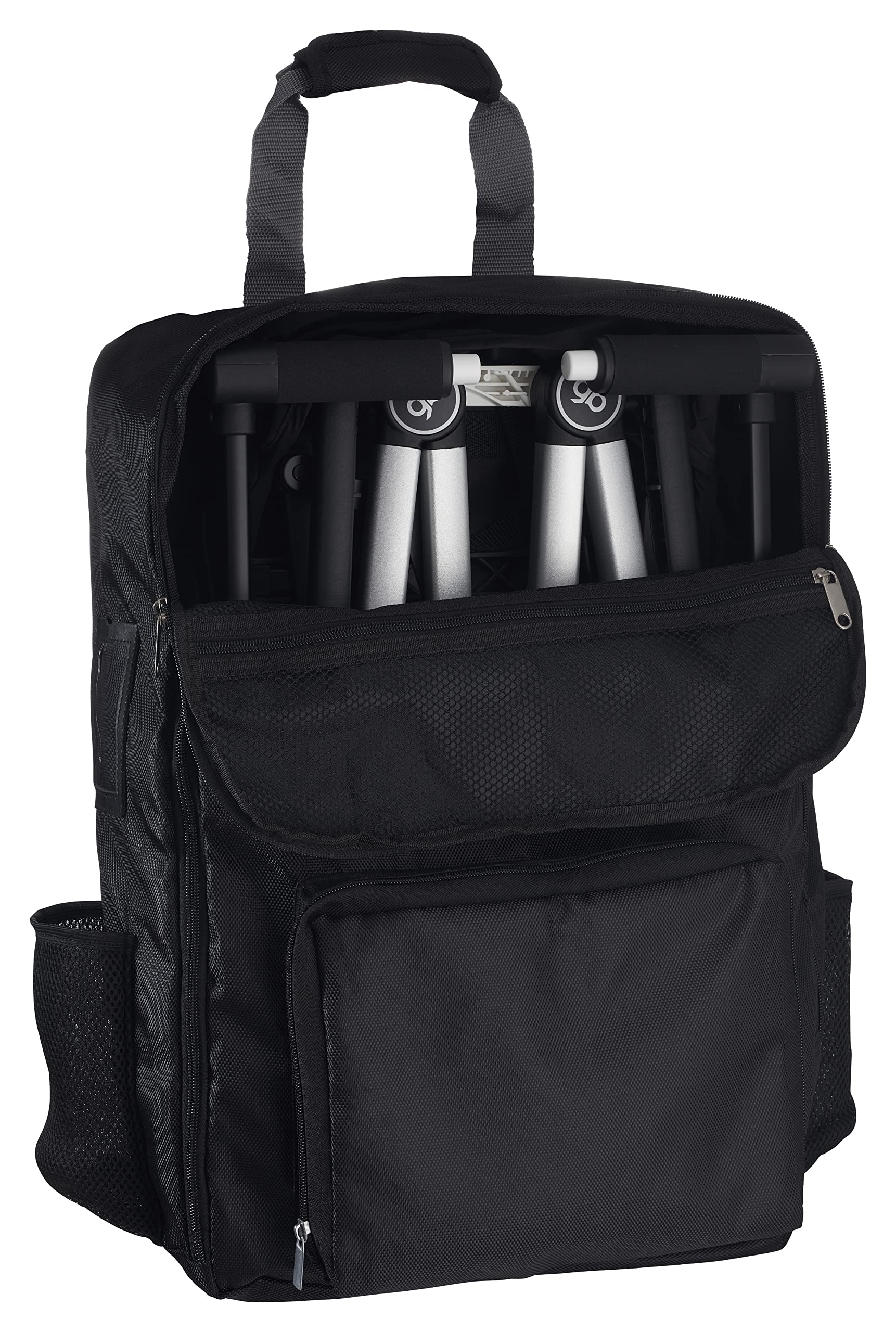 Birdee foldable stroller bag open with roomy interior for easy packing.