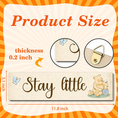 BirtDerr Winnie Pooh signs add kid-friendly charm to bedrooms.