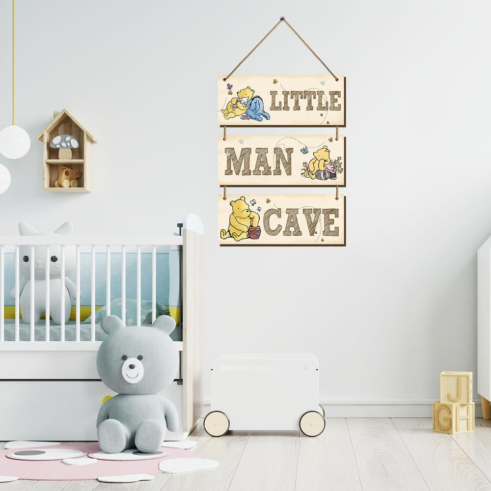 BirtDerr yellow wood sign bedroom—welcoming color and charm.