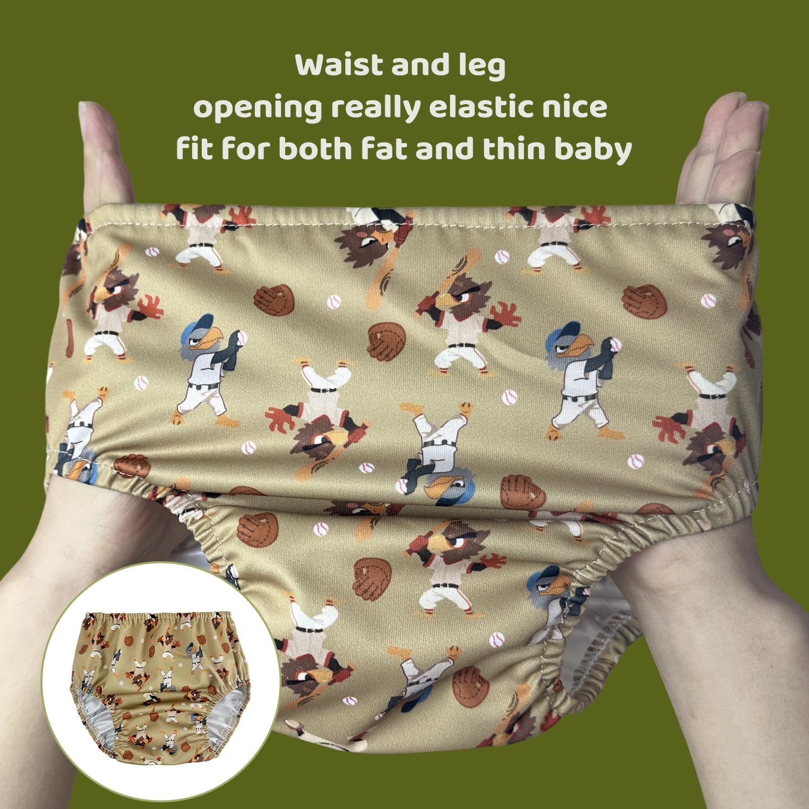 BISENKID rubber pants toddler elastic waistband close-up demonstrates secure fit for all-day wear