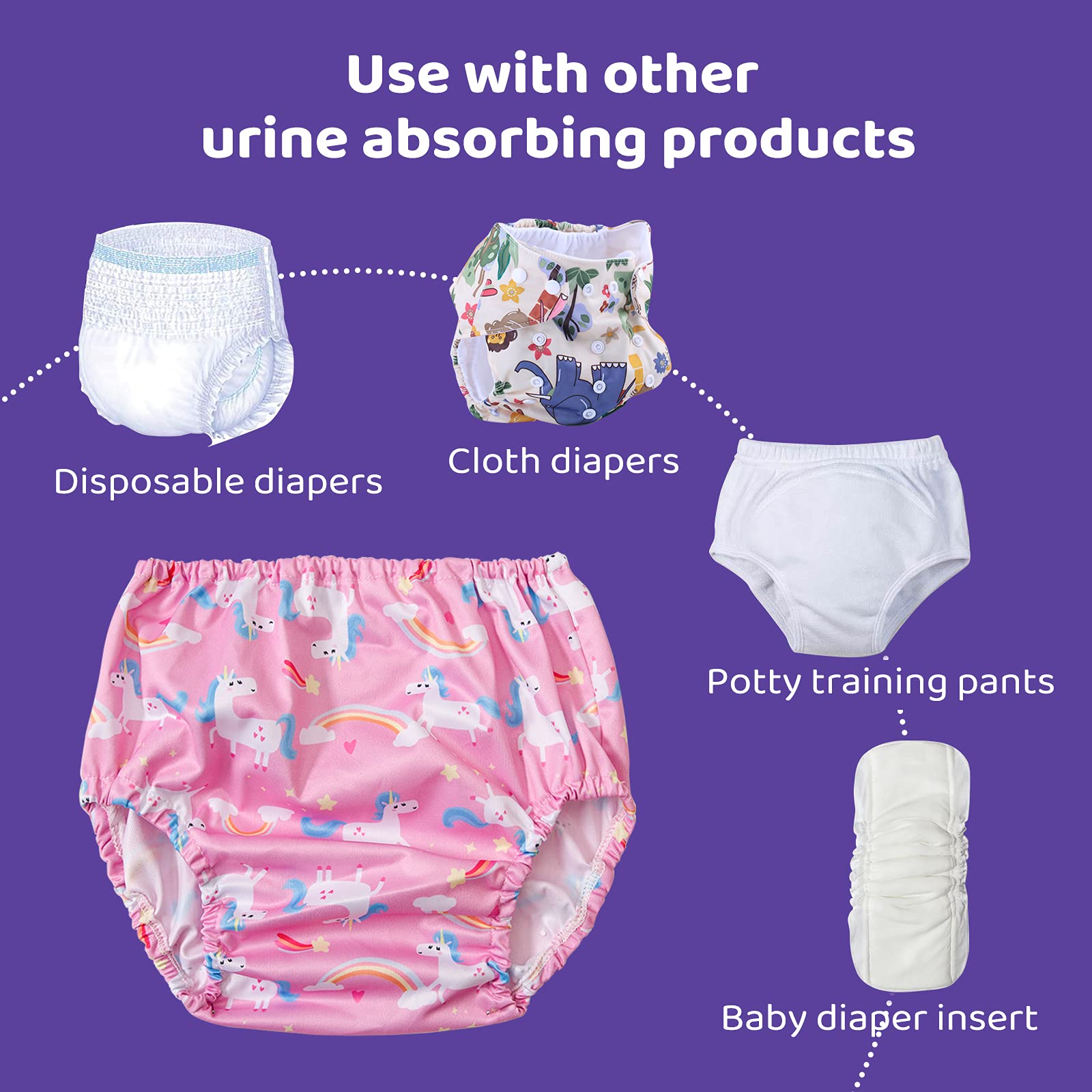 BISENKID thick waterproof fabric swim diaper cover offers durable protection.