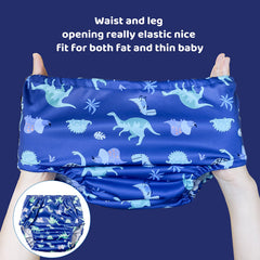 BISENKID waterproof diaper cover elastic waist and leg openings for snug fit
