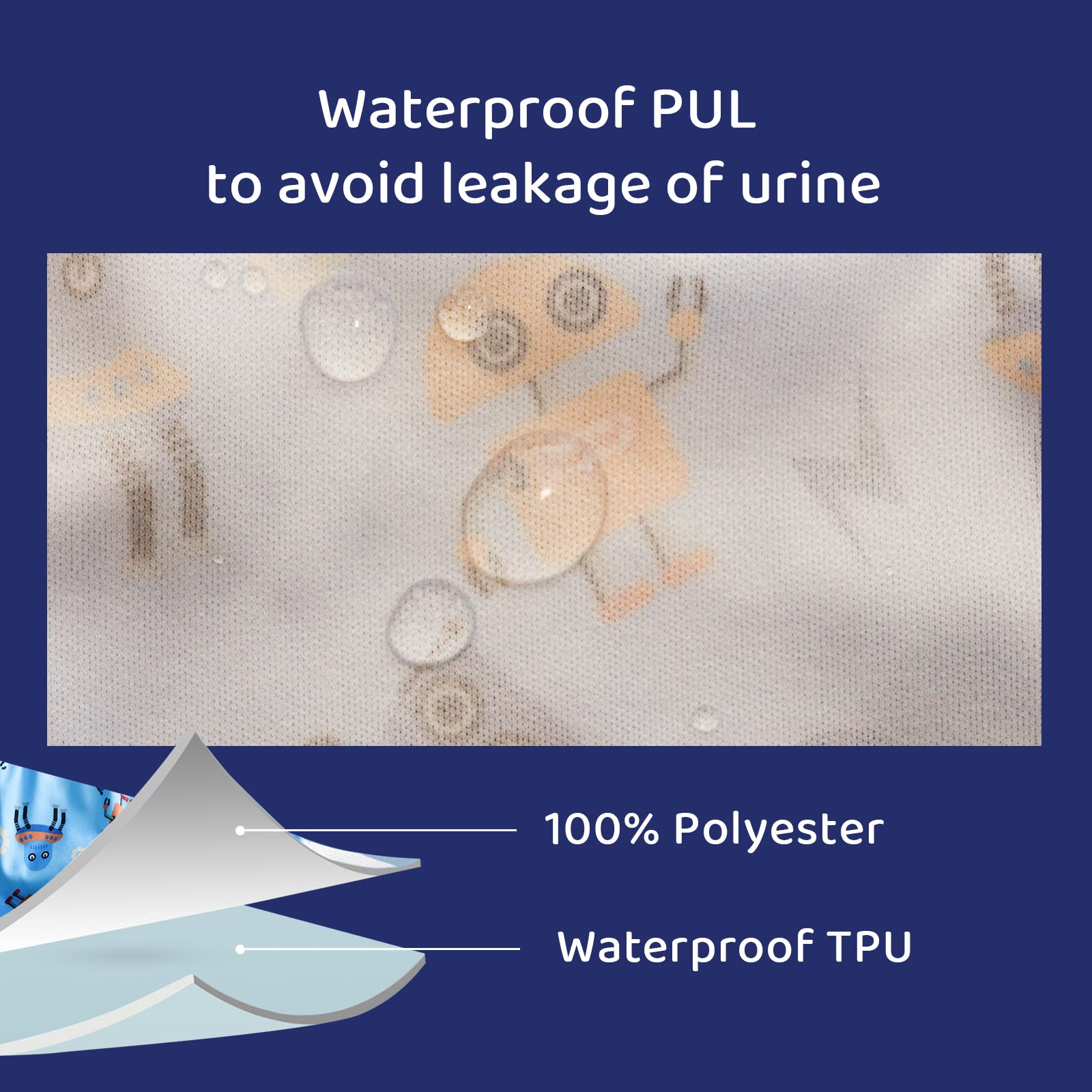 BISENKID waterproof layer close-up demonstrates durable protection and snug feel