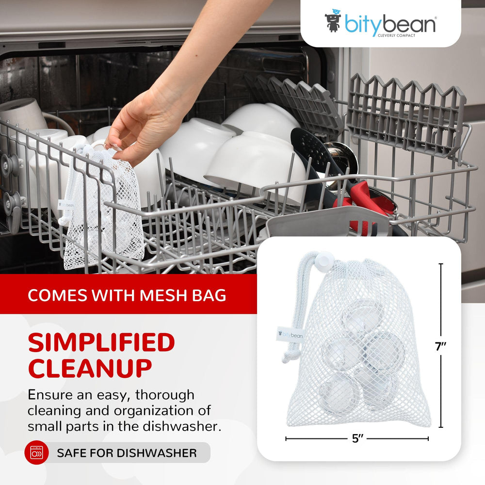 BityBean 5x7 mesh dishwasher bag keeps small parts organized during washing
