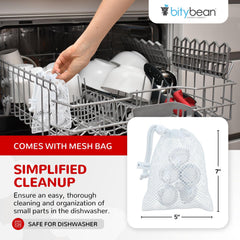 BityBean 5x7 mesh dishwasher bag keeps small parts organized during washing
