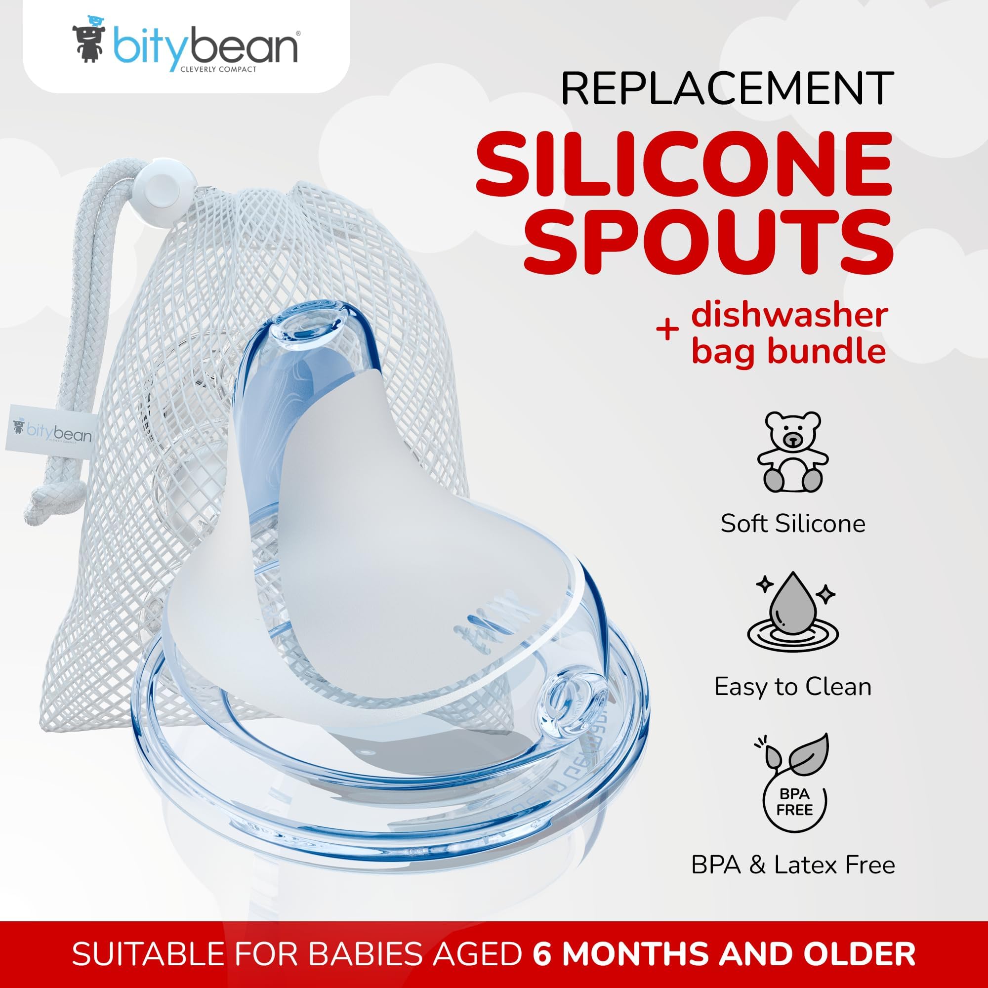 BityBean spout compatibility with NUK cups facilitates growing kids