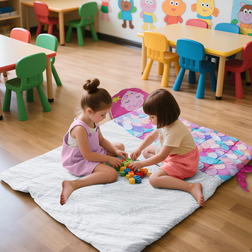 Biubee nap mat care guide hand wash at room temperature and low heat dry.