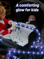 Biubee stroller lights includes 20 cable ties for quick secure mounting