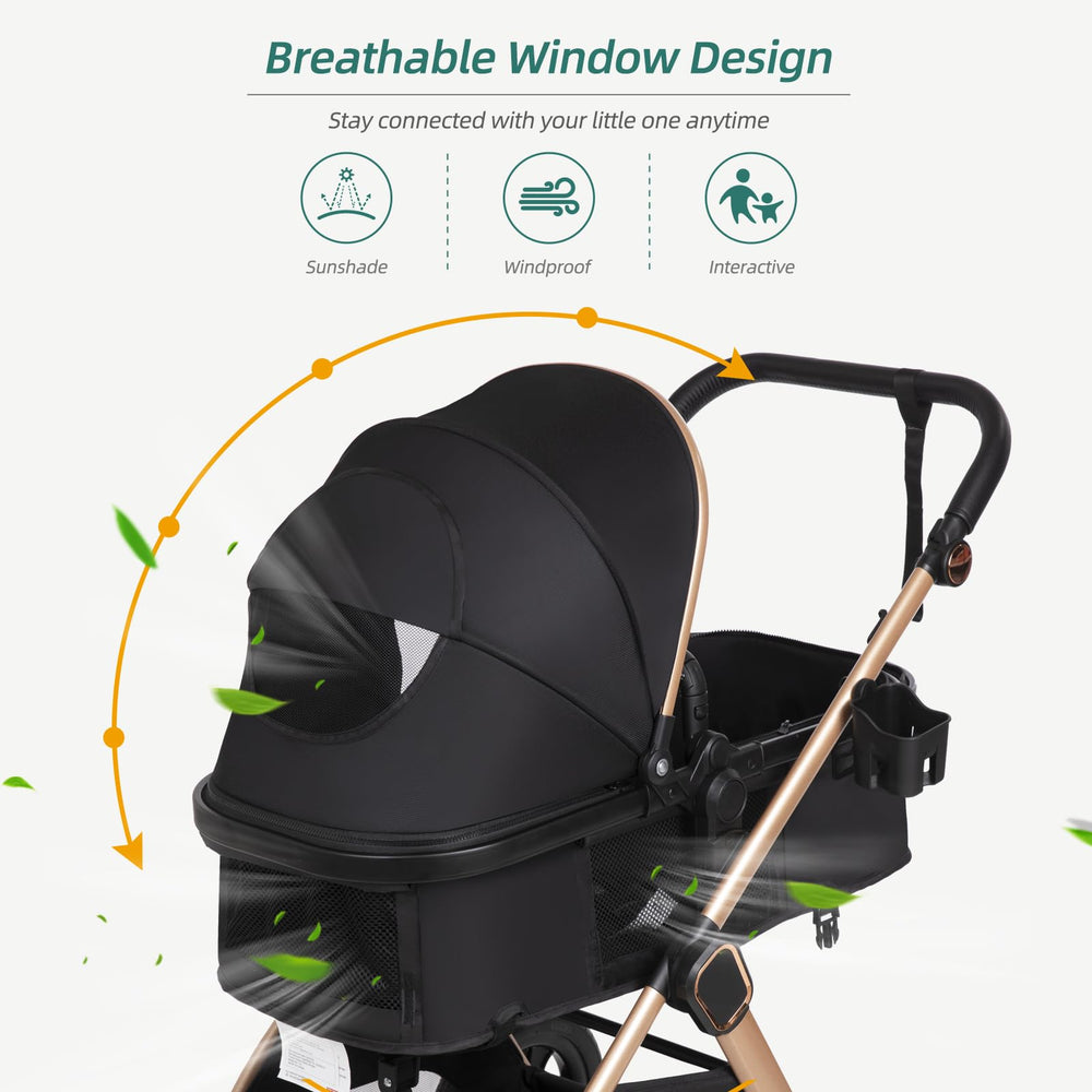 BIUSIKAN 6-in-1 stroller rain cover and footmuff protect baby outdoors.