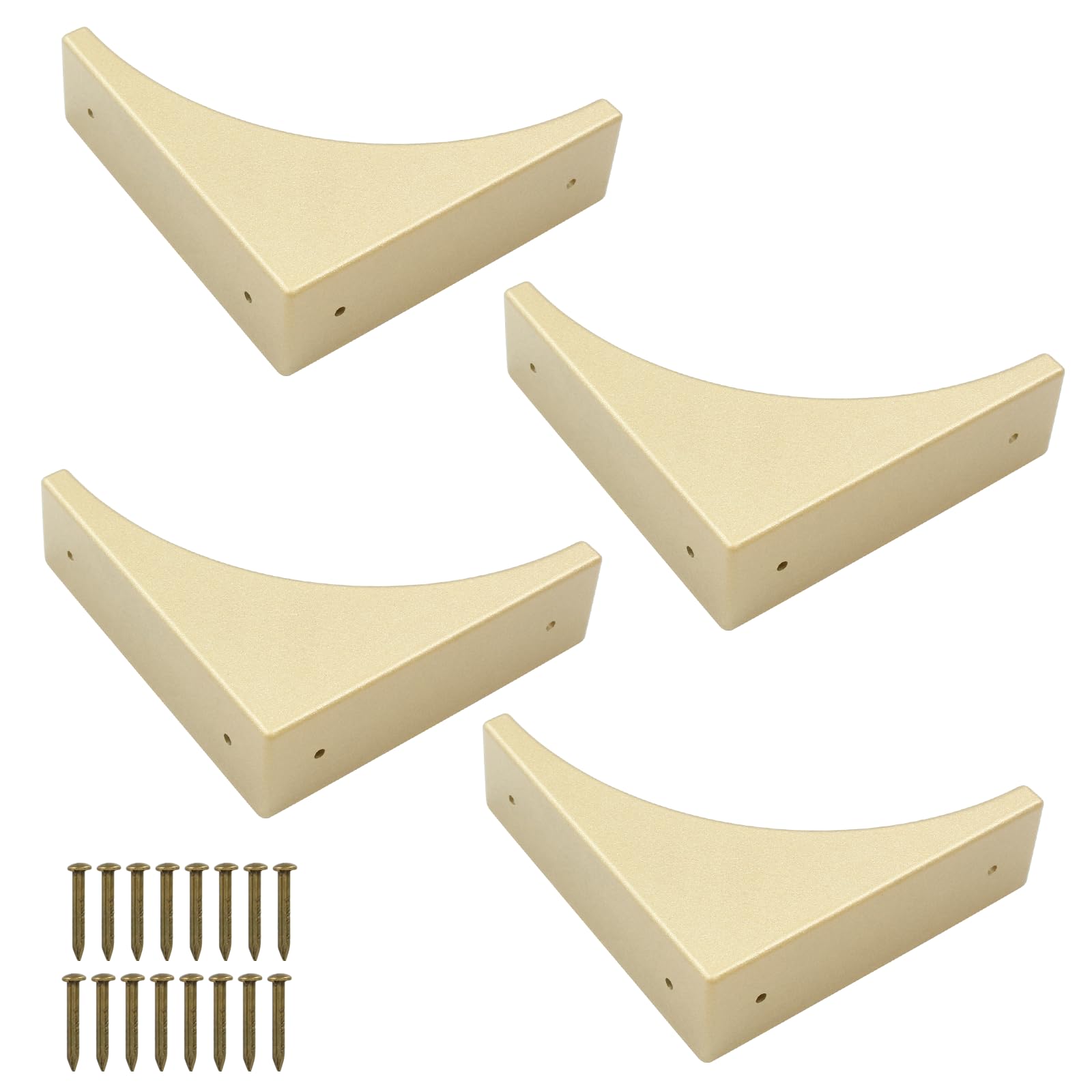 Bivethoi bronze box corner protector front view protects desks from nicks and wear.