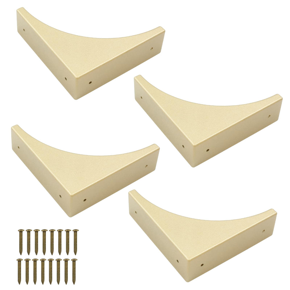 Bivethoi bronze box corner protector front view protects desks from nicks and wear.
