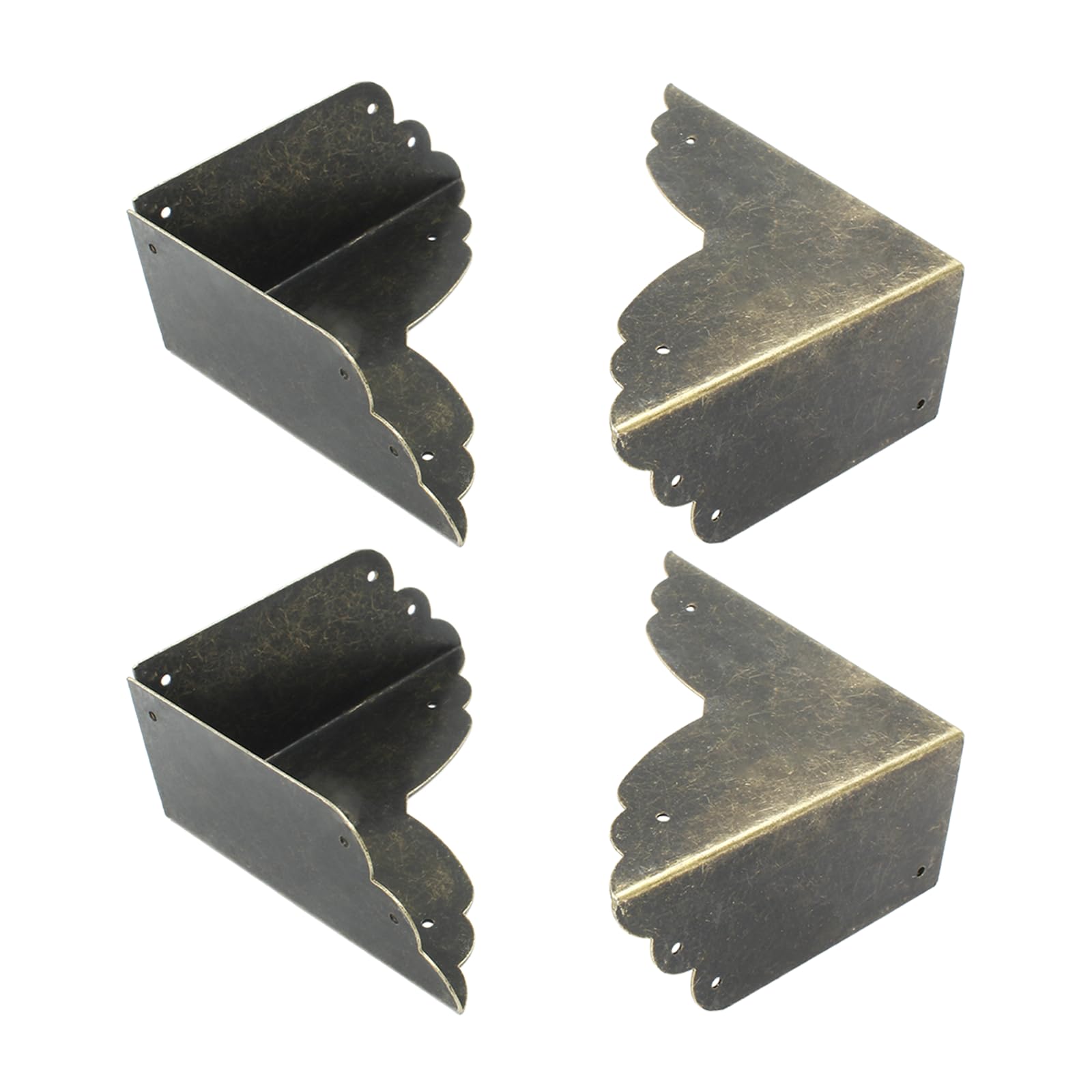 Close-up of zinc alloy material on Bivethoi bronze corner protector for rust resistance.