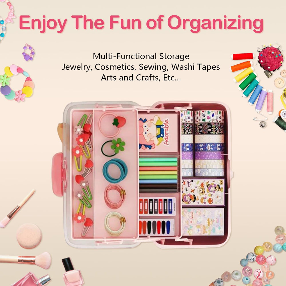 BIVOGID multi-functional storage box suits hair, jewelry, cosmetics, and crafts