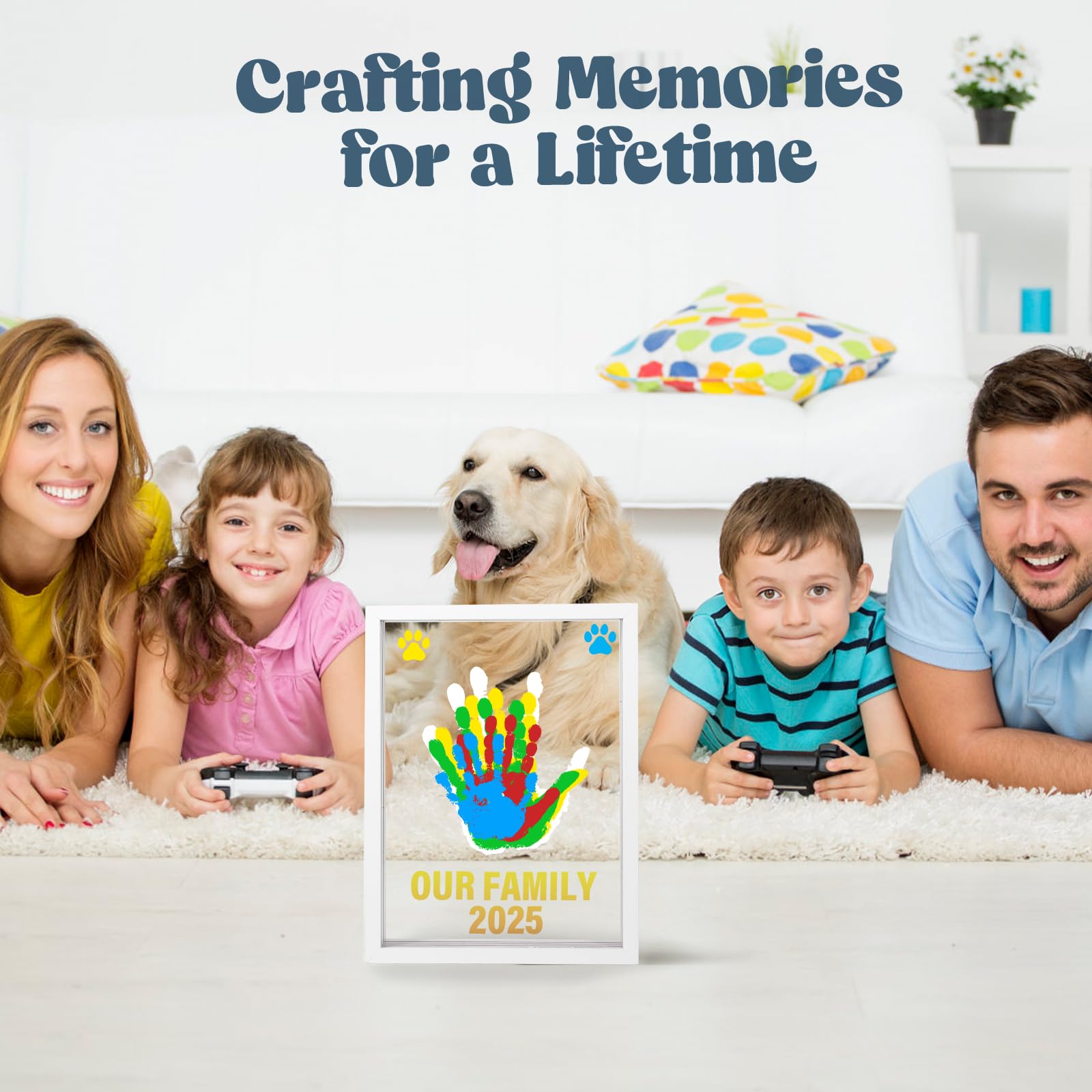 Bixinyo baby handprint kit with paint set for tiny prints