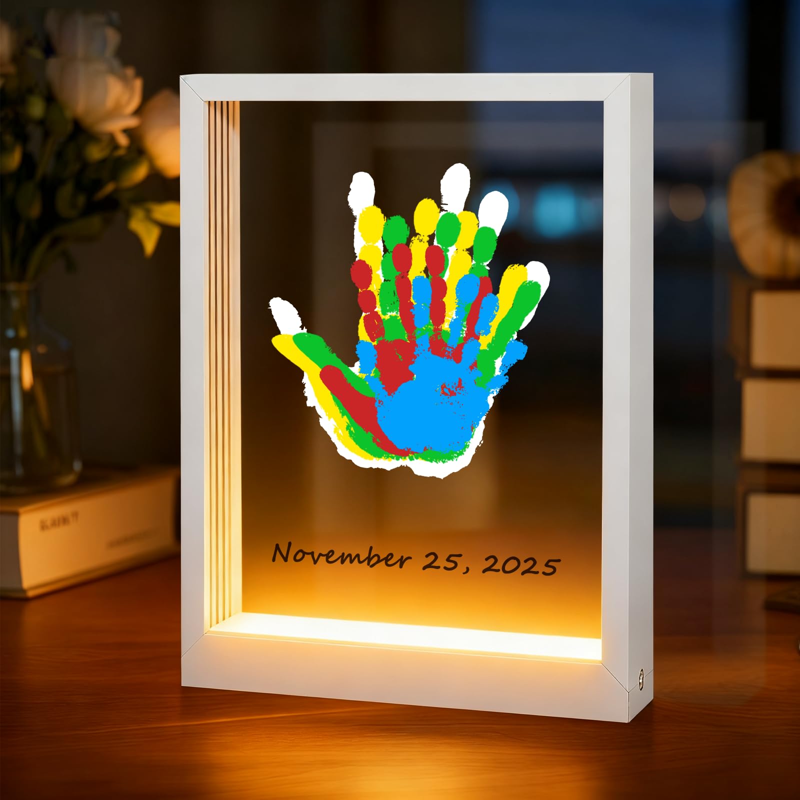 Bixinyo family handprint kit light on frame captures lasting memories for family storytelling.