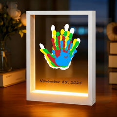 Bixinyo family handprint kit light on frame captures lasting memories for family storytelling.
