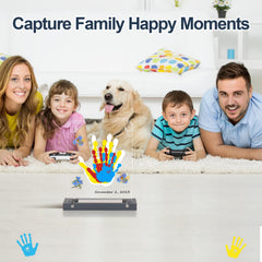 Bixinyo Handprint Kit night light on for warm nursery ambiance