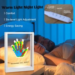 Bixinyo night-light design with handprints creates cozy nighttime ambiance and personal touch.