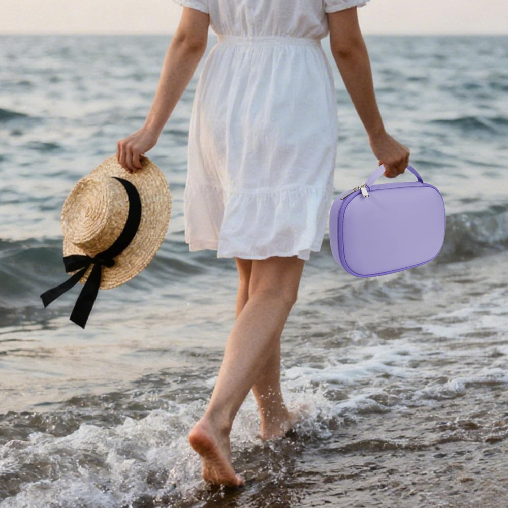 Bjabtan wearable pump case purple in-bag use fits easily in bags.