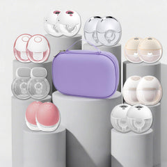 Bjabtan wearable pump case purple tray inside shows stable storage for two pumps.