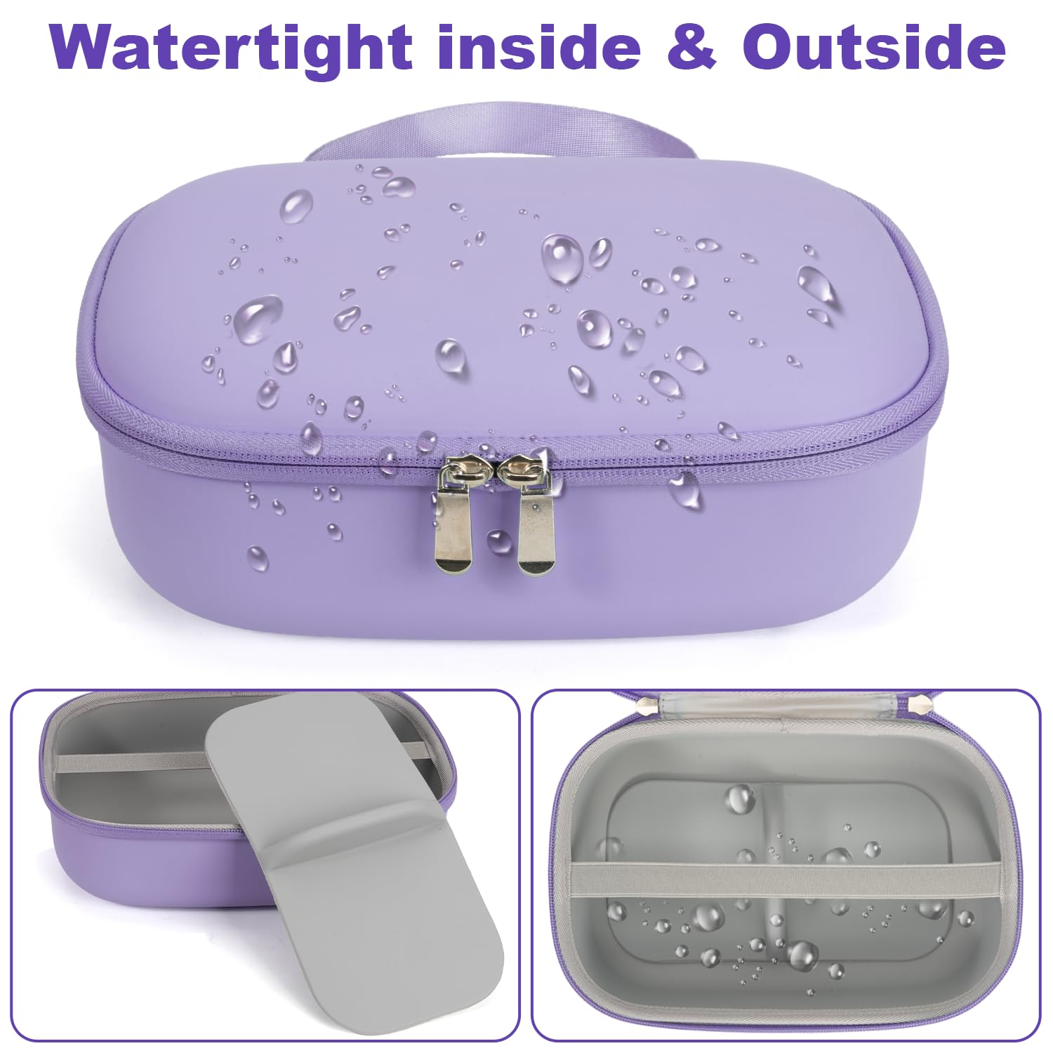 Bjabtan wearable pump case purple waterproof material resists spills and moisture.