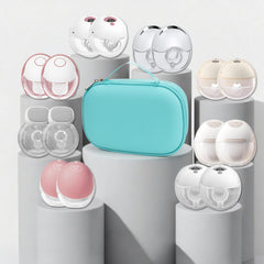 Bjabtan wearable pump case interior holds two pumps securely for hands-free pumping on the go.