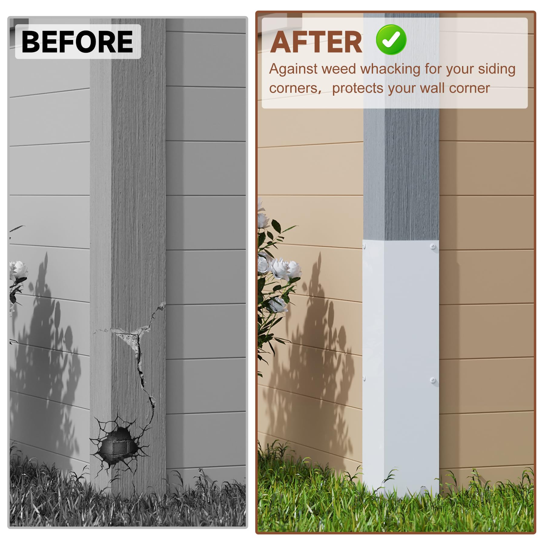 BJADE'S corner guard installation with predrilled hardware included