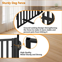 Bknius foldable dog fence with 360 hinge adapts to spaces