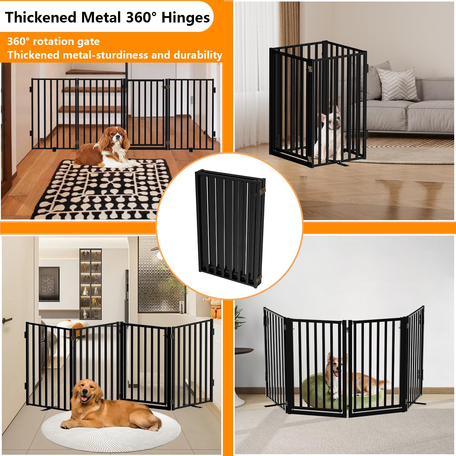 Bknius portable dog fence suitable for yard and stairs