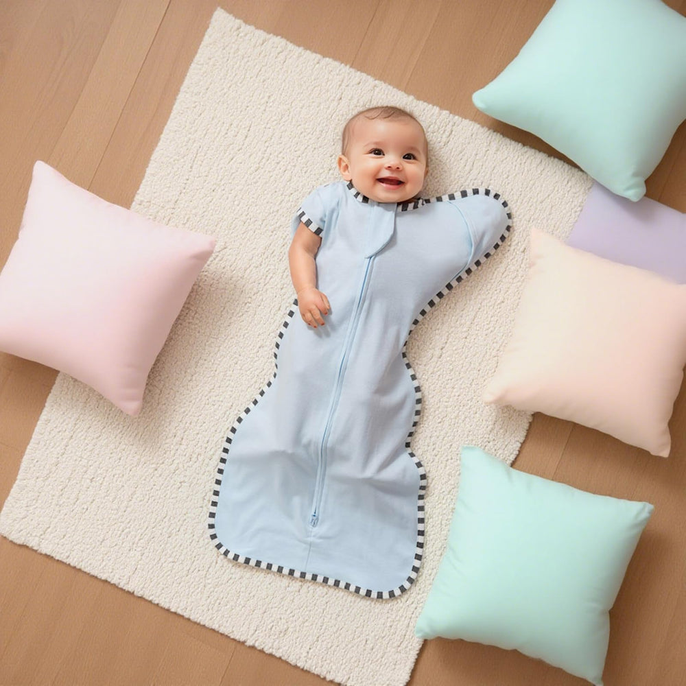 Blackleaf Baby swaddle arms-up design close view supports natural self-soothing
