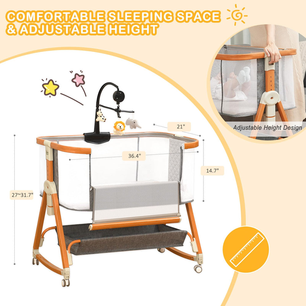 BLBBLBGDD breathable mesh design gray provides visibility and airflow for baby comfort.
