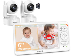 Blemil 6-inch monitor with two cameras for clear split-screen viewing