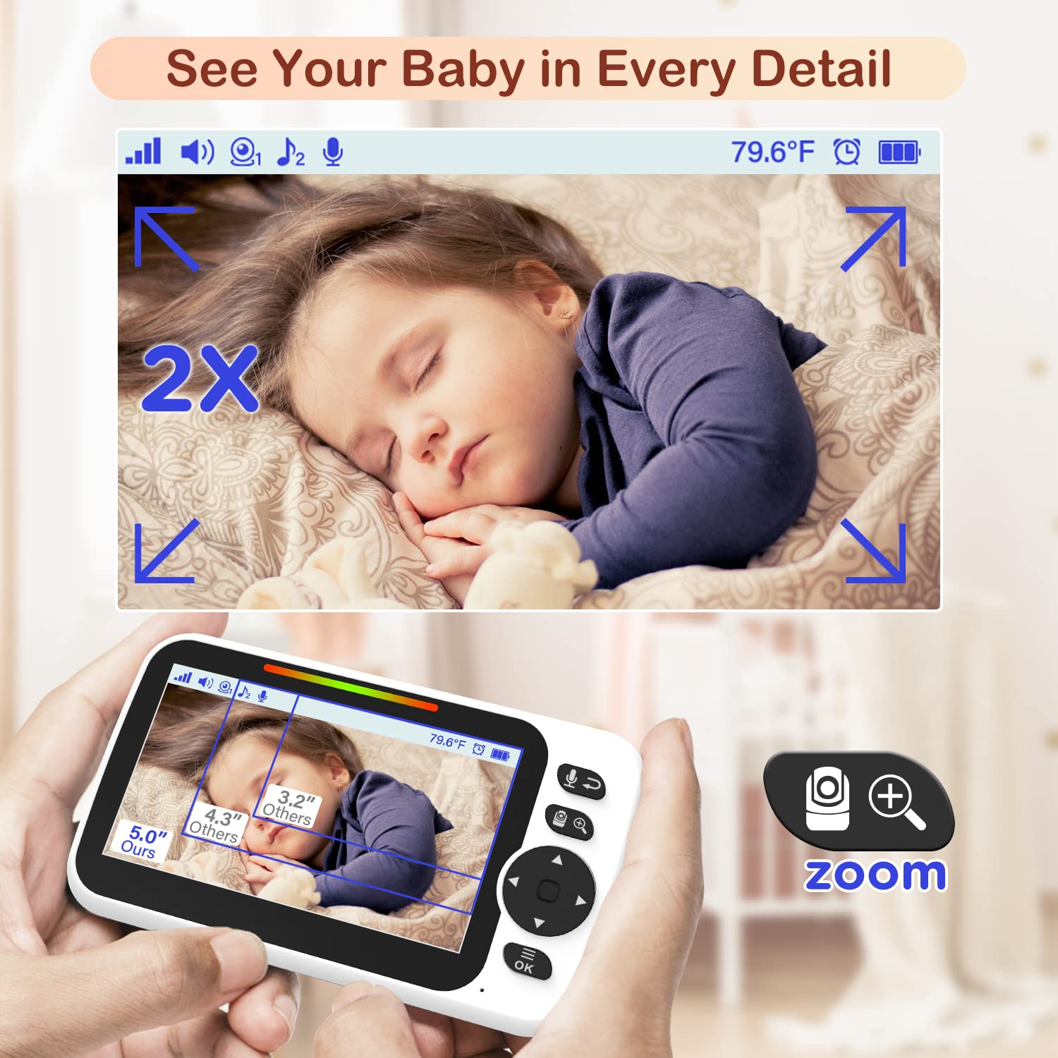 Blemil two-way talk enables soothing messages from parent to baby.