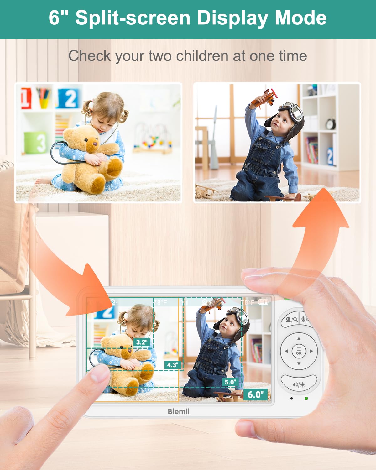 Blemil two-camera setup enables multi-angle monitoring for easier nighttime checks