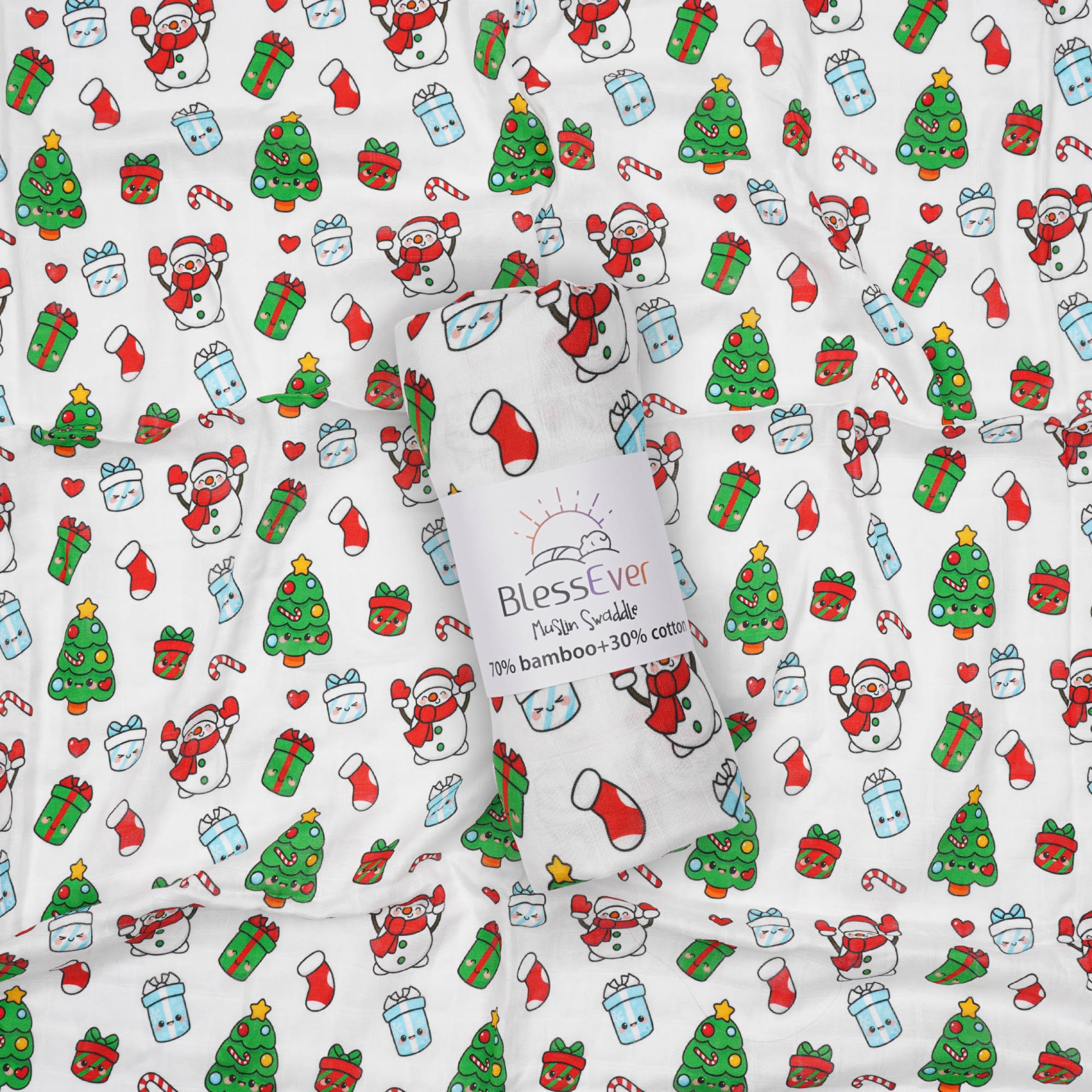 BlessEver muslin swaddle changing pad setup for quick diaper changes.