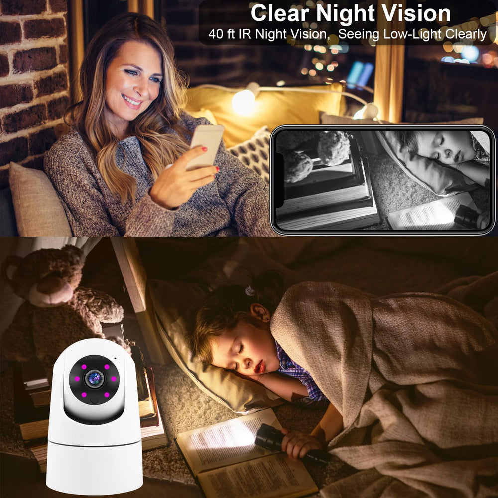 BlessFly 4MP indoor camera works with Alexa and Google Home for voice viewing