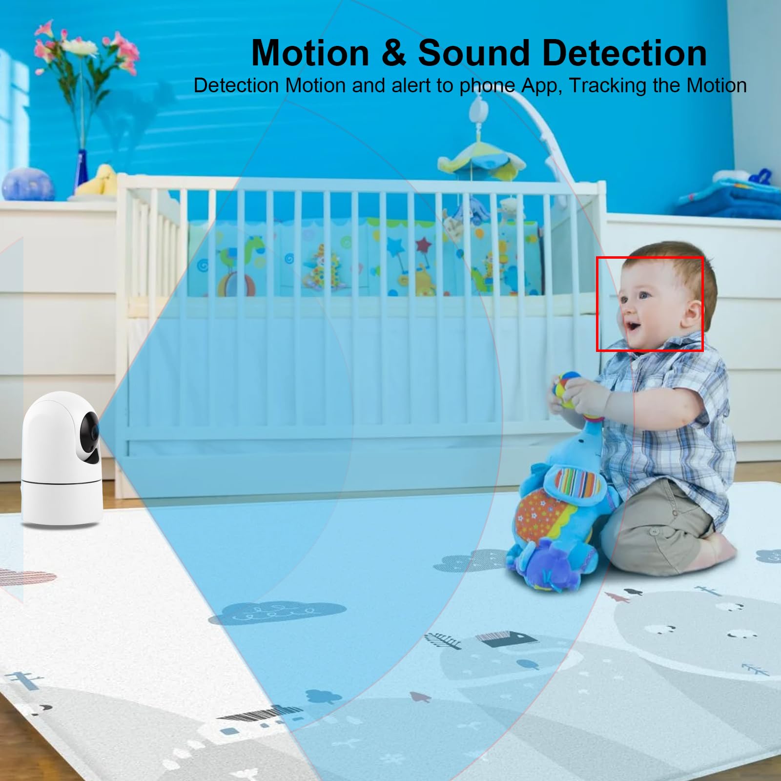 BlessFly 4MP indoor camera with human detection for reliable alerts