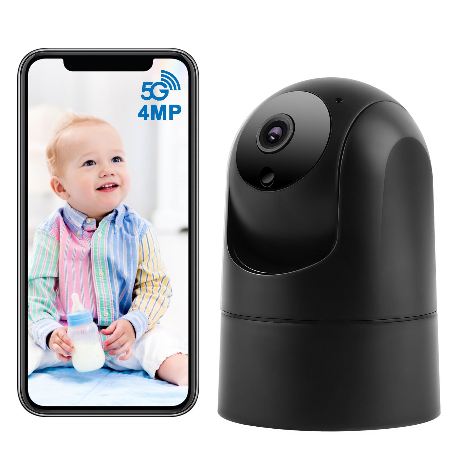 BlessFly 4MP indoor camera wide view for comprehensive home monitoring.