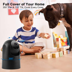 BlessFly indoor camera with human detection tracking reduces false alarms.
