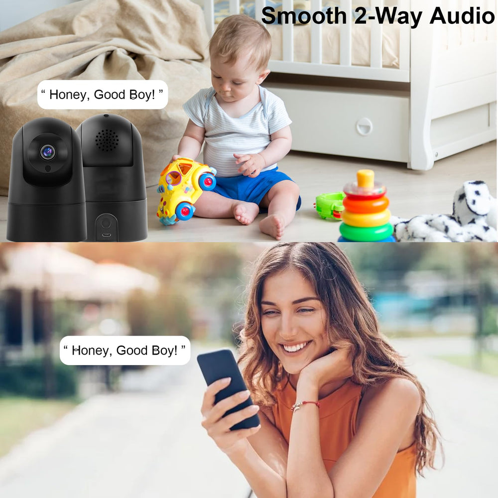 BlessFly indoor camera two-way audio for real-time conversations with family or pets.