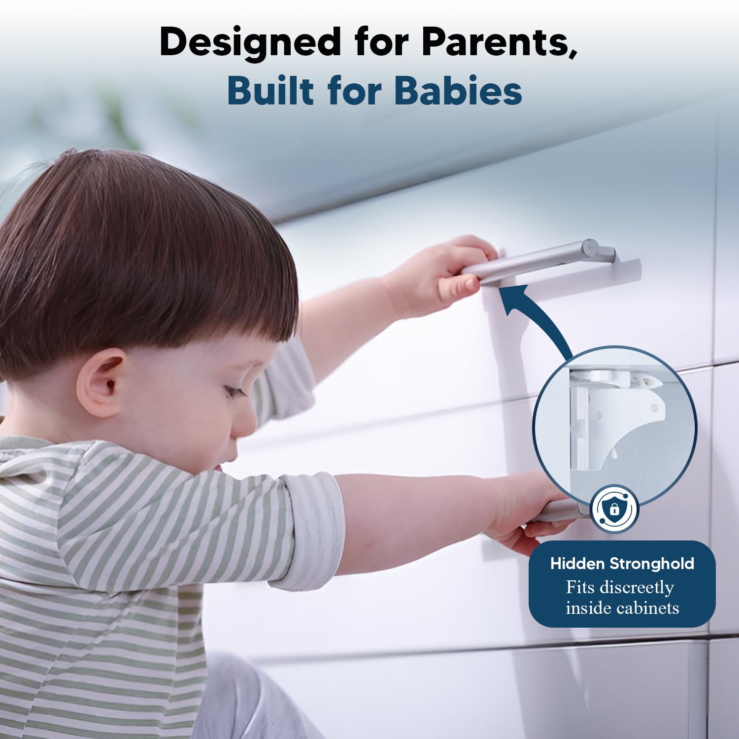 Blessimo parent peace of mind with discreet kitchen and drawer safety.