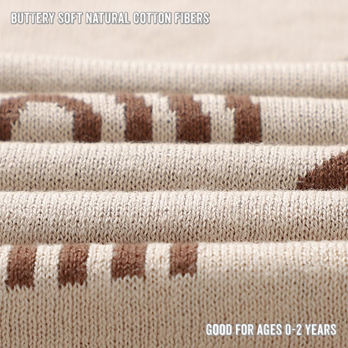 Bleu La La monogram gift-ready rainbow-taupe blanket for baby registry.