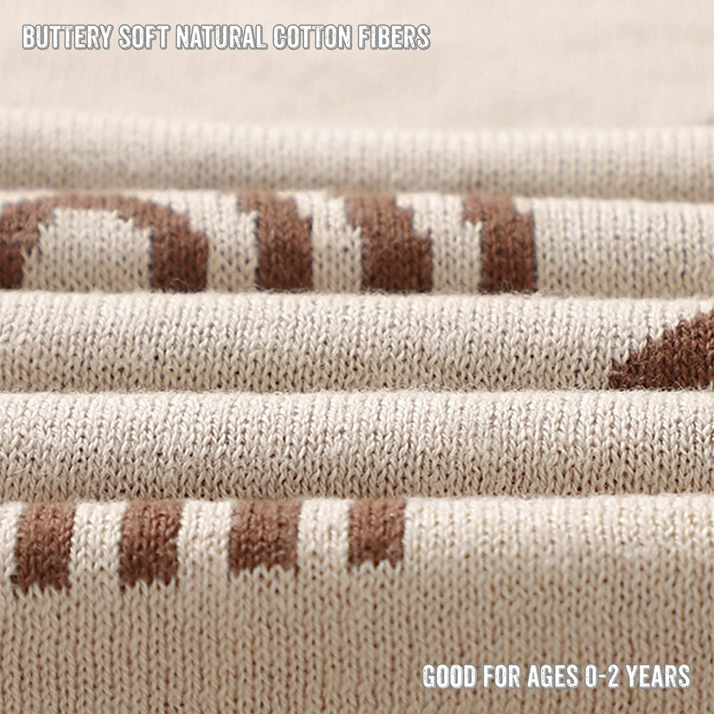 Bleu La La monogram gift-ready rainbow-taupe blanket for baby registry.